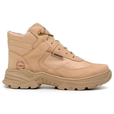 Imagem de Bota Masculina Cano Curto Baixo Tática Couro Legítimo Evoque