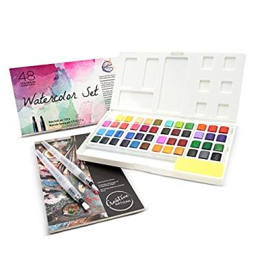 Imagem de Creative Artizan- Conjunto de tintas aquarelas | Materiais de arte | Conjunto de colorir para todas as idades | Kit de desenho infantil | Materiais de desenho de arte | Conjunto de arte de desenho par