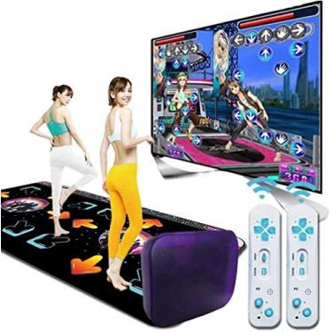 Imagem de Cobertor de dança duplo antiderrapante para casa PU ultra-grosso 30 mm sem fio computador de TV de uso duplo somatossensorial / corrida/cobertor de ioga/jogo de música infantil adulto atualizado