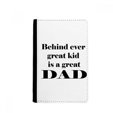 Imagem de Behind Great Dad Father's Festival Quote Passport Holder Notecase Burse Carteira Capa Cartão Bolsa, Multicolor