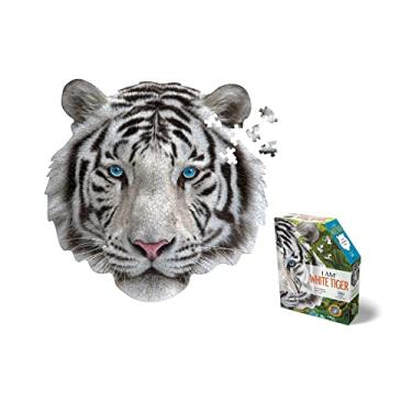 Imagem de Madd Capp Puzzles - I AM White Tiger - 300 Pieces - Animal Shaped Jigsaw Puzzle