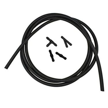 Imagem de MOOKEENONE Tubo de mangueira fluido para lavador de para-brisa de 2 m com kit de conector TY para bomba de bocal