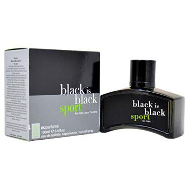 Imagem de Nu Parfums Black is Black Sport Eau de Toilette Spray para homens, 100 ml