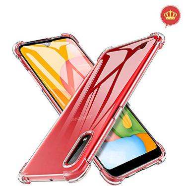 Imagem de Capa Antishock Galaxy A01 5,7" Silicone Transparente Bordas Reforçadas