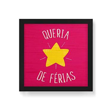 Imagem de Arte Maníacos Quadro Decorativo em Madeira Quaria Star de Férias - 30x30cm (Moldura caixa em laca preta)