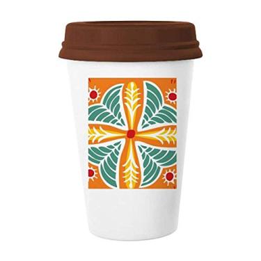 Imagem de Caneca de cerâmica Totems da Civilização Antiga de Flores do México