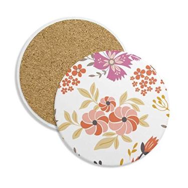 Imagem de Petal Flower Plant Paint Porta-copos Caneca de proteção de mesa Pedra absorvente