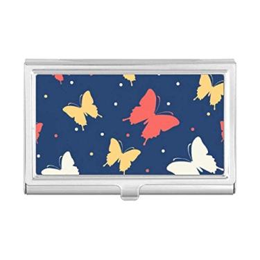 Imagem de Carteira de bolso com porta-cartões Borboleta colorida em pontos