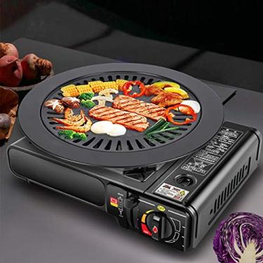 Imagem de Forma de churrasco de ferro, churrasqueira coreana e bandeja de assar camelo antiaderente, assadeira para acampamento doméstico