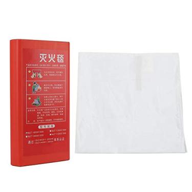 Imagem de Cobertor de fogo, emergência de liberação rápida retardante de chamas 1 mx1 m, tapete de fogo, capa de segurança de sobrevivência retardante para cozinha de acampamento