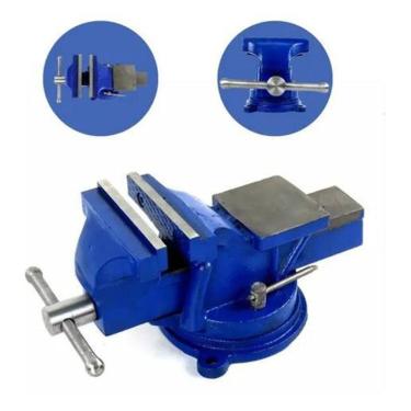 Imagem de Torno Morsa De Bancada Profissional N.5 125Mm Azul