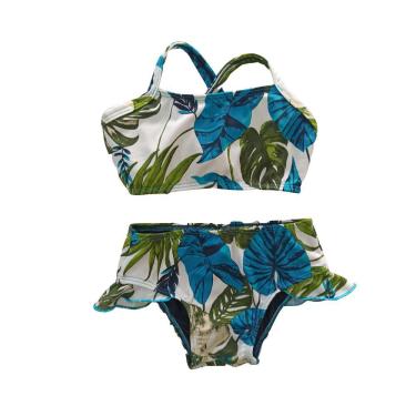 Imagem de Biquíni infantil branco estampado