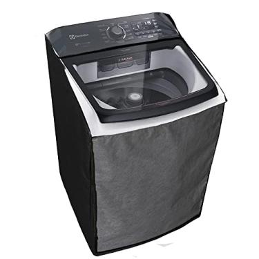 Imagem de Capa Para Maquina de Lavar Electrolux LEC LEJ 13 kg 14 kg Ziper Preto