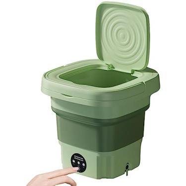 Imagem de Máquina lavar dobrável | Máquina Lavar e Secar Portátil | Máquina Lavanderia Portátil Pequena | Máquina lavar portátil 8L capacidade limpeza profunda para roupas íntimas, roupas bebê ou itens pequenos
