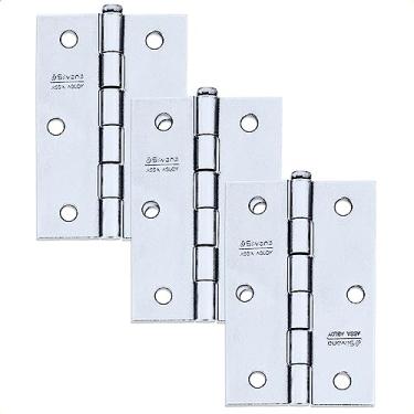 Imagem de Kit 3 Dobradiças Silvana 850 Até 35kg - 4" Zincado