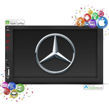 Imagem de Central Multimidia 2 Din Mp5 Mp10 Apple Carplay Android Auto Mercedes