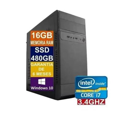 Imagem de Pc Computador Cpu Intel Core I7 Ssd 480gb / 16gb Memória Ram Windows 10 Trial