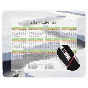 Imagem de YENDOSTEEN Mouse pad calendário 2024, mouse pad de jogos paisagem floral 160