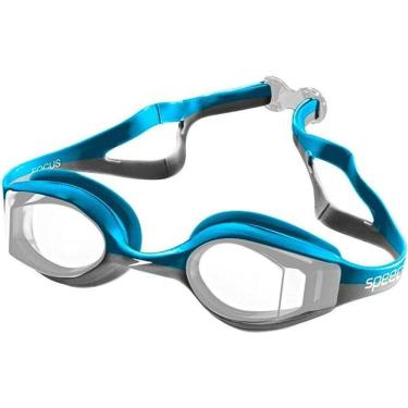 Imagem de Óculos Natação Speedo Focus Azul Lente Cristal - Unissex