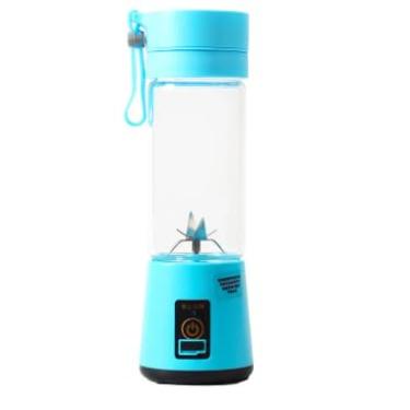 Imagem de Mini Liquidificador 6 Lâminas USB Portátil Recarregável Shake Vitaminas e Sucos (Azul)