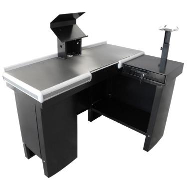 Imagem de Checkout Leve Caixa Supermercado De 1,30M Mesa Reta Com Kit Automação Balcão de compras - Innal