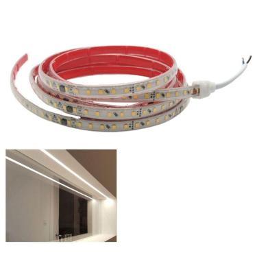 Imagem de Fita Led 4000K SMD 127V 3 Metros Fita Dupla Face Plug Conector Perfil Sanca Gesso Residencial Comercial