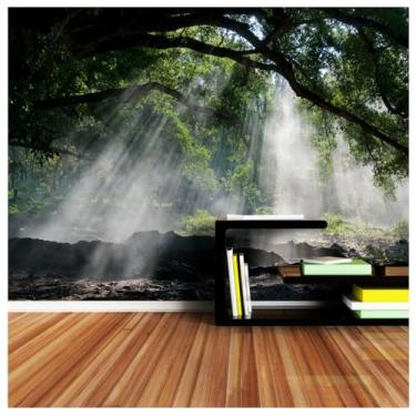 Imagem de TUYIFA Foto 3d Natureza Floresta Mural Papel de Parede Papel de Parede 3D Papel de Parede Decorativo para Casa Sala de Estar TV Mural (118" x 83" (300 x 210 cm), Pano de Seda)