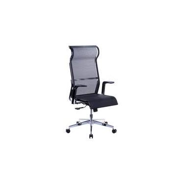 Imagem de Cadeira Office Husky 500, Preto, Encosto de Cabeça Fixo, Encosto Ajustável com 3 Níveis, Base em Aço Cromado - HTCD010