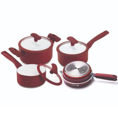 Imagem de Jogo Panelas Hercules Revestimento Ceramico Indução 4 Peças