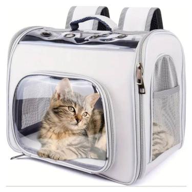 Imagem de Mochila Transporte Gato Pet Cachorro Cao Animal de Estimaçao Pequeno Porte Alça Ajustavel Ombro
