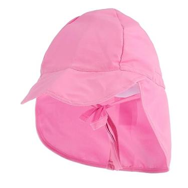 Imagem de Adorainbow 1 Unidade Chapéu De Sol Infantil Boné Infantil Chapéu De Sol De Aba Larga Viseira Infantil Chapéu De Proteção Solar Infantil Gorro Rosa Boné De Sol Portátil Tênis Filho Poliéster