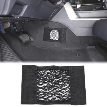 Imagem de Aunginsy Bolsa organizadora de adesivos de parede de rede de carga de malha compatível com Toyota Tundra 2022 2023 2024 elástica automotiva bolsa organizadora de porta-malas com acessórios de adesivos