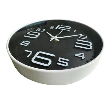 Imagem de Relógio Moderno Sofisticado Caixa Branca Numeros Alto Relevo