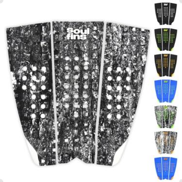 Imagem de Deck para Prancha de Surf Modelo Camo Steps II - Tração Máxima com Design Perfurado - Grip 3 Peças Leve e Cola Especial - Soul Fins (Mesclado)