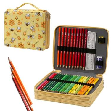Imagem de Lbxgap Conjunto de 120 lápis de cor com kit de lápis de arte para esboçar sombreamento, materiais de arte para iniciantes