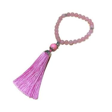 Imagem de Japamala 27 Contas Quartzo Rosa Natural Tassel Buda Mantras