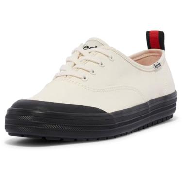 Imagem de Keds Bico Champion feminino com cadarço, Branco/Preto Trx Splash Canvas, 34