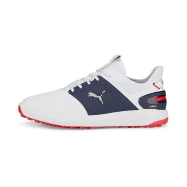 Imagem de PUMA Tênis de golfe masculino Ignite Elevate Wide, Puma branco-puma prata-puma azul-marinho, 47