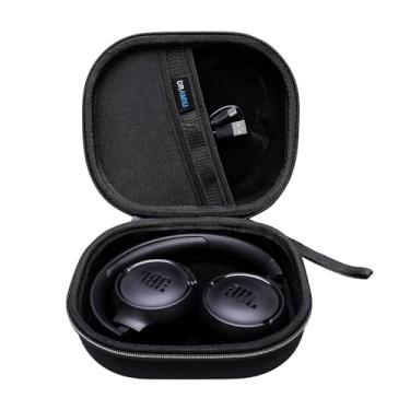 Imagem de DR·AMIU Capa de viagem para Tune 510BT/ 520BT/ 660NC/ 670NC/ 570BT/ 500BT/ Tune 525BT/ 500/ Live 460NC/ 670NC/ T450BT, Soundcore H30i, Samsung AKG fones de ouvido pequenos dobráveis preto