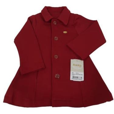 Imagem de Casaco Sobretudo Menina Luxo Infantil Inverno Vermelho 2587 - Vermelho - TAM 1 ANO-Feminino