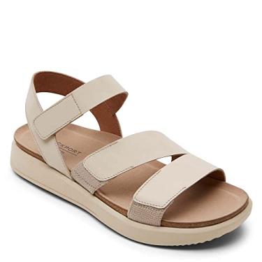 Imagem de Rockport Sandália feminina Kells Bay Gore com tira, Baunilha, 39