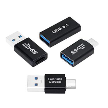 Imagem de ChenYang CY USB-C USB 3.1 Tipo C Macho Fêmea para USB 3.0 Tipo A Macho Fêmea Adaptador de Dados OTG 10Gbps para Laptop e Telefone 4 pçs/Conjunto