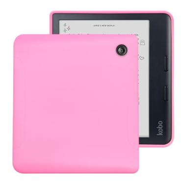 Imagem de Capa para Kobo Libra Color lançado em 2024 - Capa protetora de gel TPU de ajuste fino para capa de leitor digital Kobo Libra de 7 polegadas (rosa)