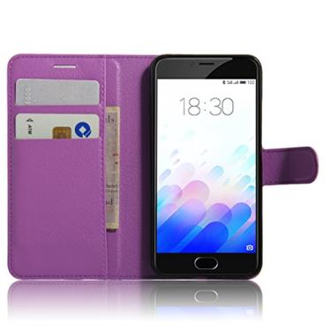 Imagem de Capa MEIZU M3S – Capa carteira com suporte de couro PU Manyip para MEIZU M3S, capa de proteção de telefone estilo empresarial, capa com [compartimentos para dinheiro e cartão]