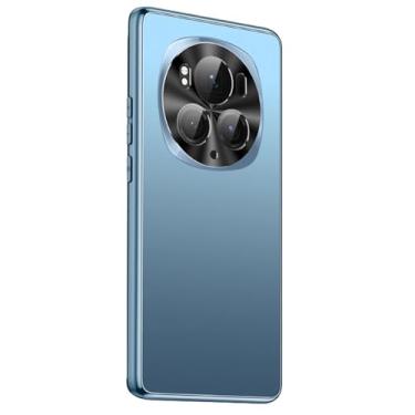 Imagem de POYUFRG Capa fina para Honor Magic 6 Pro/6, capa de telefone com lente completa, leve, proteção contra quedas, à prova de choque, capa rígida de policarbonato, azul, 6Pro