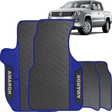 Imagem de Lindo jogo tapete 4 peças carro automotivo  na cor azul volkswagen ama