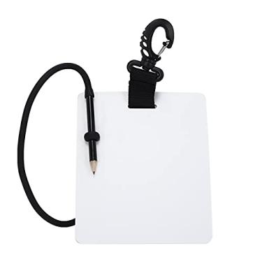 Imagem de Caderno de Ardósia Sob Escrita Com Lápis Substituível le Placa de Engrenagem para Mergulho e Snorkeling Placa de Escrita para Notas e Esboços