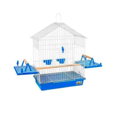 Imagem de Gaiola Para Calopsita Viveiro Ninho Periquito Papagaio Teto Aramado - 