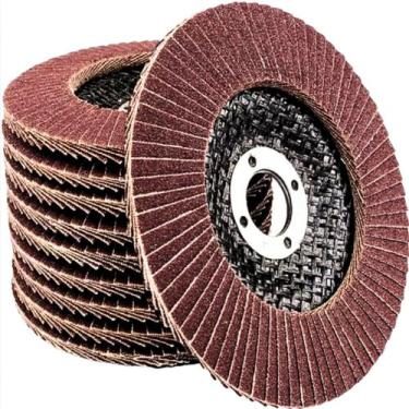 Imagem de 10 x Discos Flap Grão 60 Lixa 115mm x 22mm Cônico 4.1/2 Cônico Pro KaQ