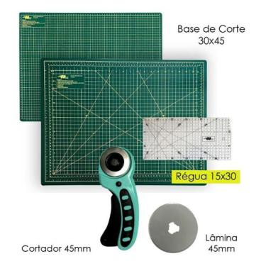 Imagem de Placa De Corte 45x30 Base de Corte para Artesanato A3 Régua 15x30 Cort
